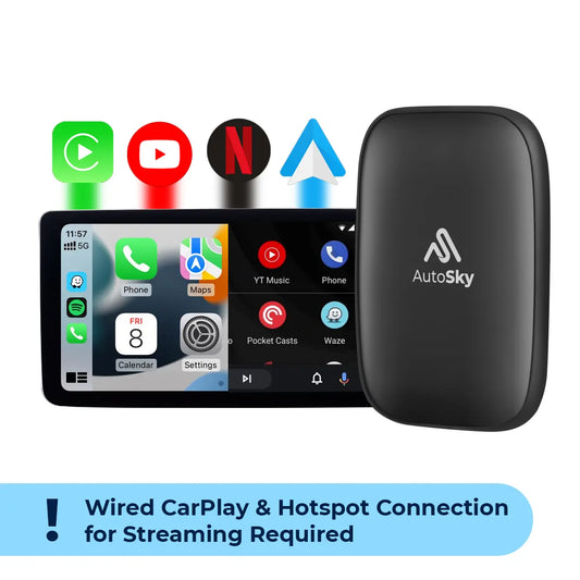 AI Box Lite Neo – Wi-Fi & Bluetooth for CarPlay, Expandable Storage, YouTube & Netflix