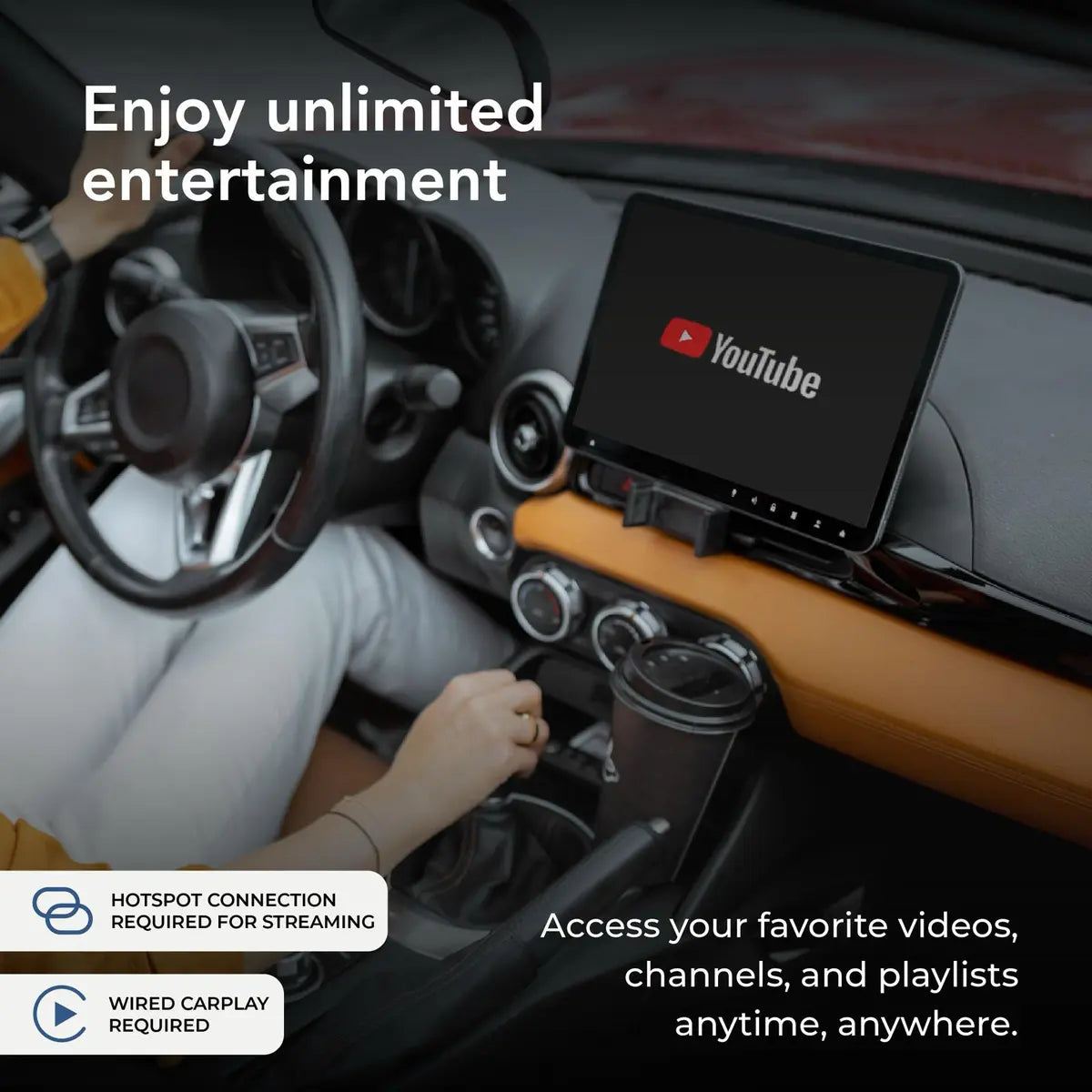 AI Box Lite Neo – Wi-Fi & Bluetooth for CarPlay, Expandable Storage, YouTube & Netflix