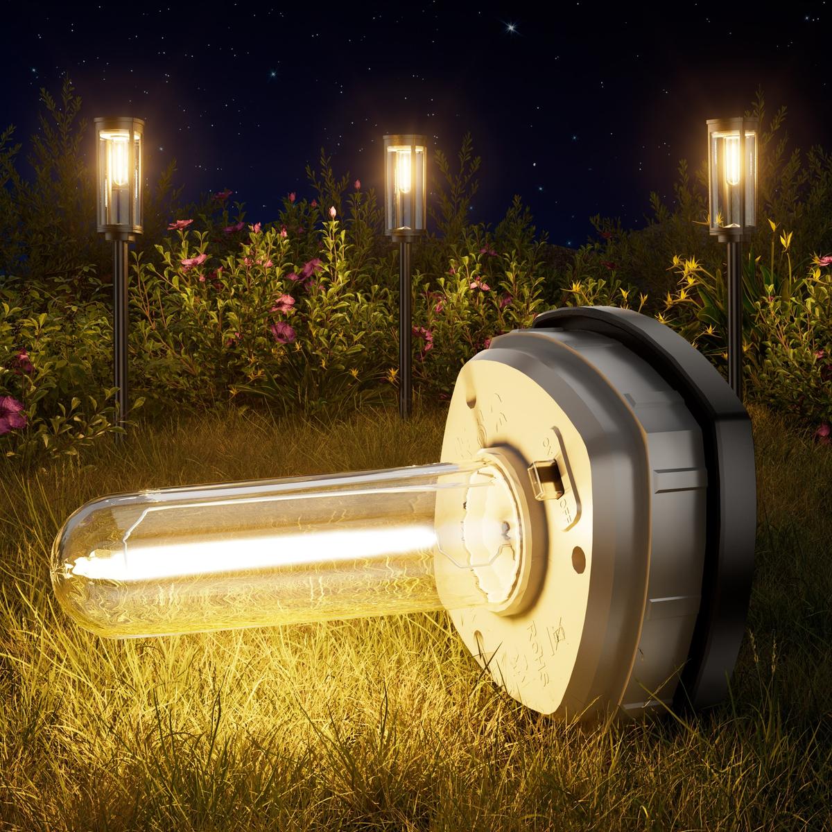 Solar Pathway Lights – Waterproof, Auto On/Off, Rechargeable for Garden & Yard