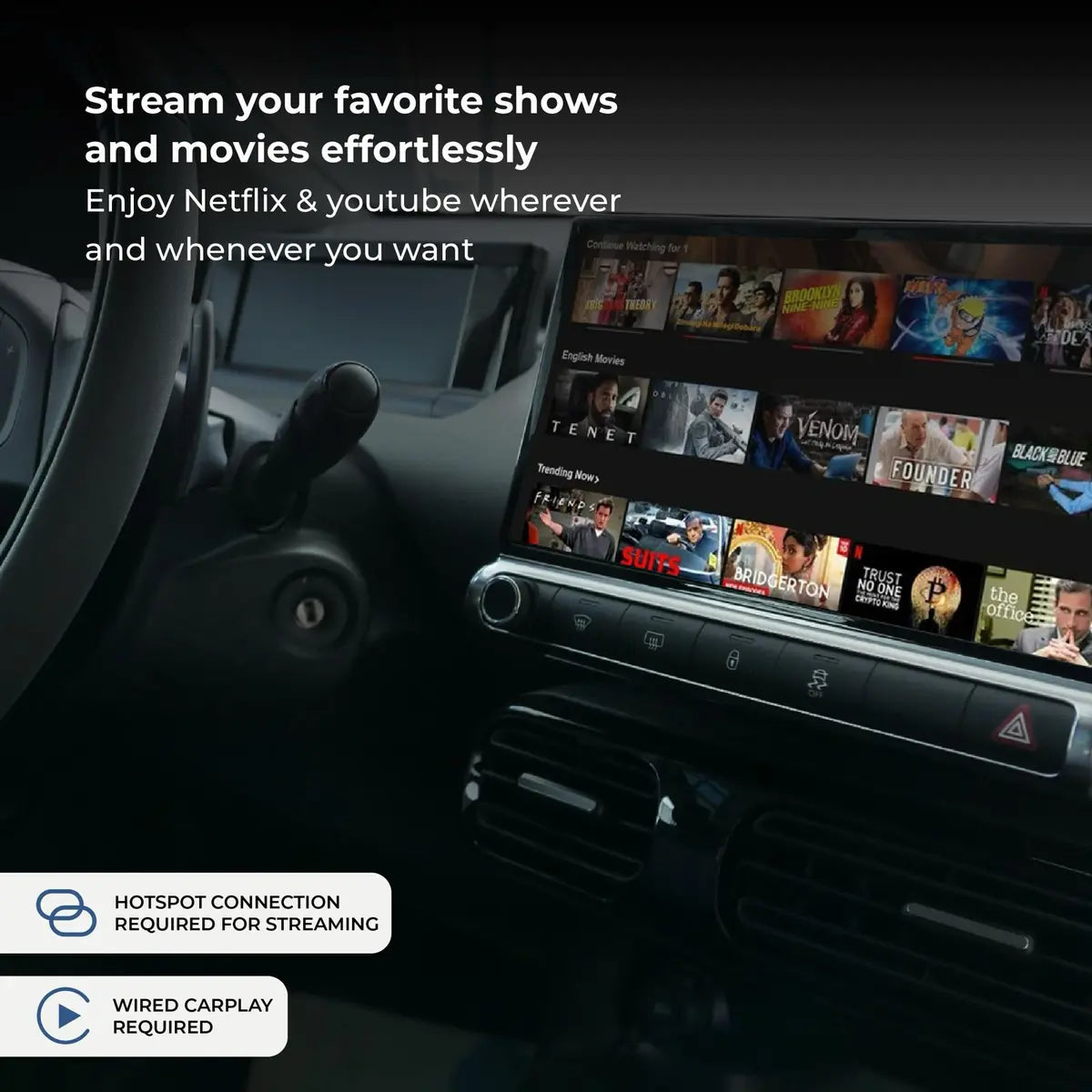 AI Box Lite Neo – Wi-Fi & Bluetooth for CarPlay, Expandable Storage, YouTube & Netflix